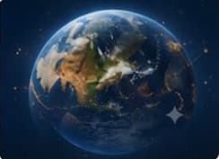 Illustration — globe from space