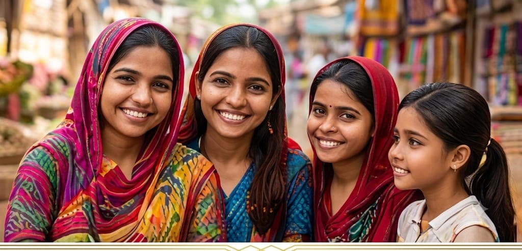 Group of women and girls