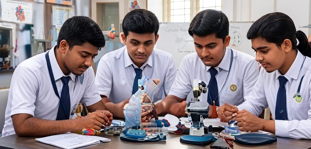 Students in a training workshop